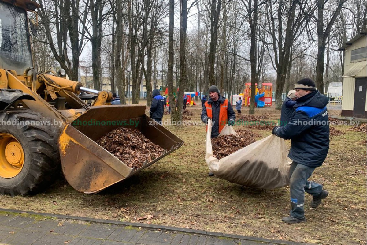 Месячник благоустройства в Жодино набирает обороты.   К чистой инициативе по уборке листвы в парке подключились специалисты службы озеленения, благоустройства и хозяйственного обслуживания, а также управление спортивно-оздоровительной и лечебно-профилактической работы ОАО БЕЛАЗ.   Вместе мы сделаем наш город чище и уютнее!     Присылайте и вы свои фото в наш чат-бот  , а мы расскажем о вас.   Подпишись