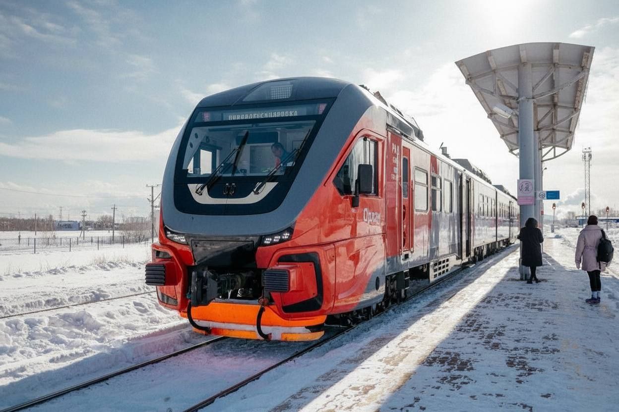 Сахалинцы в метель могут воспользоваться поездами В региональном минтрансе напомнили альтернативу в период ограничения движения автобусов Так по маршрутам ходят следующие пригородные поезда и поезда дальнего следования Южно Сахалинск Поронайск Время отправления 17 00 время прибытия 22 15 Южно Сахалинск Томари Отправление 17 30 прибытие в Томари 21 44 Южно Сахалинск Ноглики Отправление из Южно Сахалинска 20 05 прибытие в Ноглики 08 45 Холмск Чехов отправление из Холмска в 05 33 13 20 17 52 прибытие в Чехов 06 46 14 53 19 22 На участке Долинск Корсаков утром днём и вечером курсируют рельсовые автобусы Фото АО Пассажирская компания Сахалин