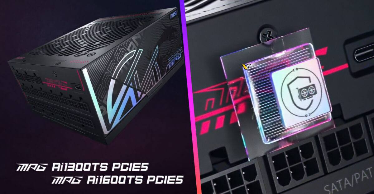 MSI готовит блоки питания с активной защитой видеокарт Борьба производителей с проблемным 12V 2x6 продолжается MSI анонсировала блоки питания MPG Ai1300TS PCIE5 и MPG Ai1600TS PCIE5 мощностью 1300 и 1600 Вт которые имеют пару новых коннекторов GPU с проактивной и мгновенной защитой Полноценный релиз состоится на CES 2026 но уже можно предположить что речь идет о мониторинге тока через пины этого 12 В разъема с немедленным отключением питания в момент превышения нагрузки Мой Компьютер