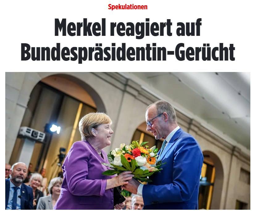 В партии Мерца растет беспокойство из за слухов о возможном выдвижении Меркель на президентскую должность как сообщает издание Bild Некоторые отметают что Зеленые могут оказать поддержку кандидатуре Меркель так как бывший канцлер продолжает оставаться весьма популярной фигурой среди сторонников этой политической партии