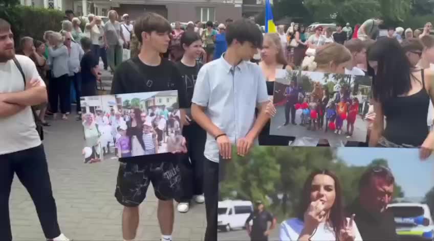 Сторонники Евгении Гуцул проводят акцию у суда в Чеканах