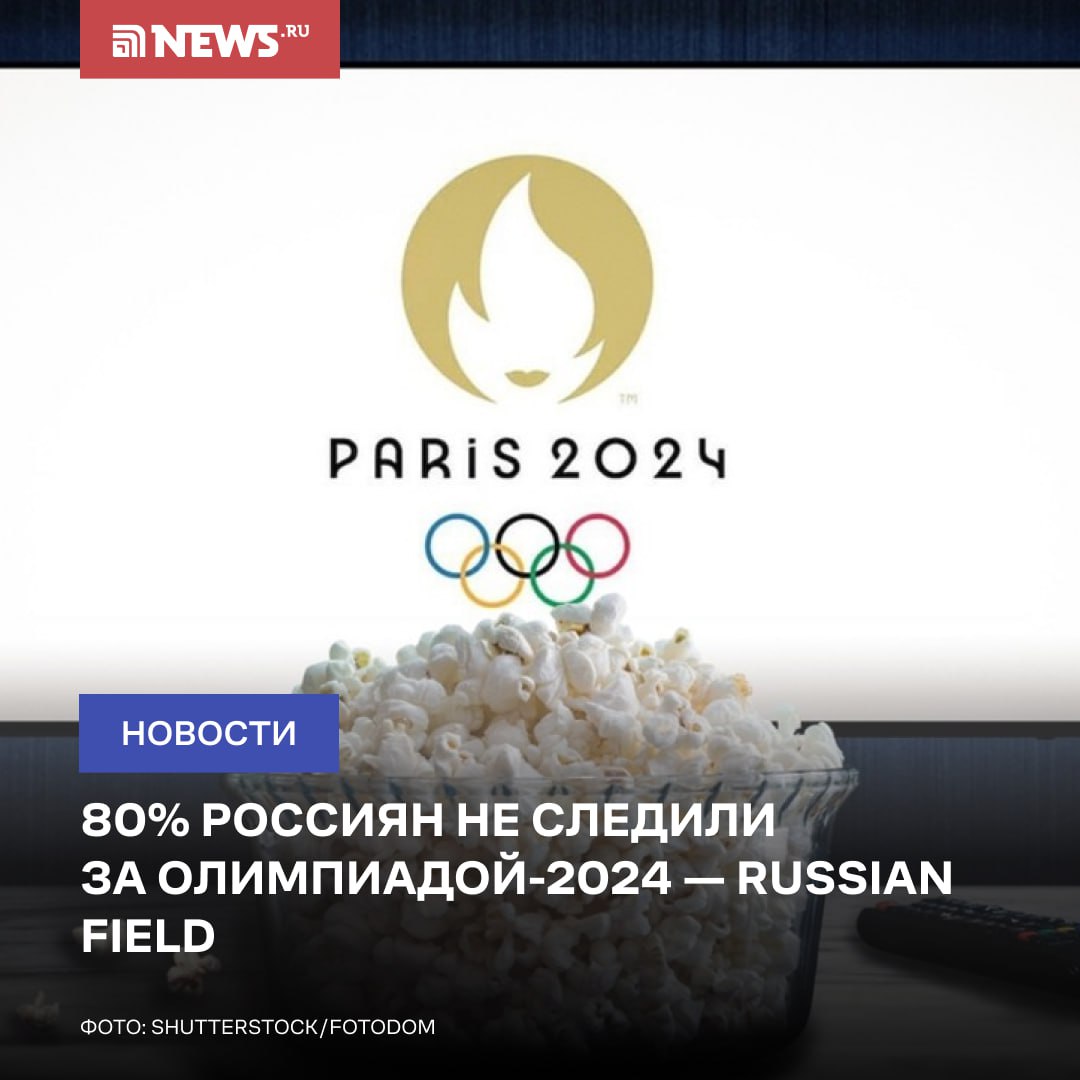 80% россиян не следили за Олимпиадой-2024 — Russian Field  Подавляющее большинство россиян — 80% — не следило за Олимпийскими играми 2024 года, которые прошли в Париже, свидетельствуют результаты опроса Russian Field. В то же время 20% респондентов все же наблюдали за ходом соревнований тем или иным образом.  По данным компании, 48% участников опроса рассказали, что их интерес к Олимпиаде угас из-за отсутствия на ней российской сборной. При этом у 44% опрошенных интерес остался неизменным