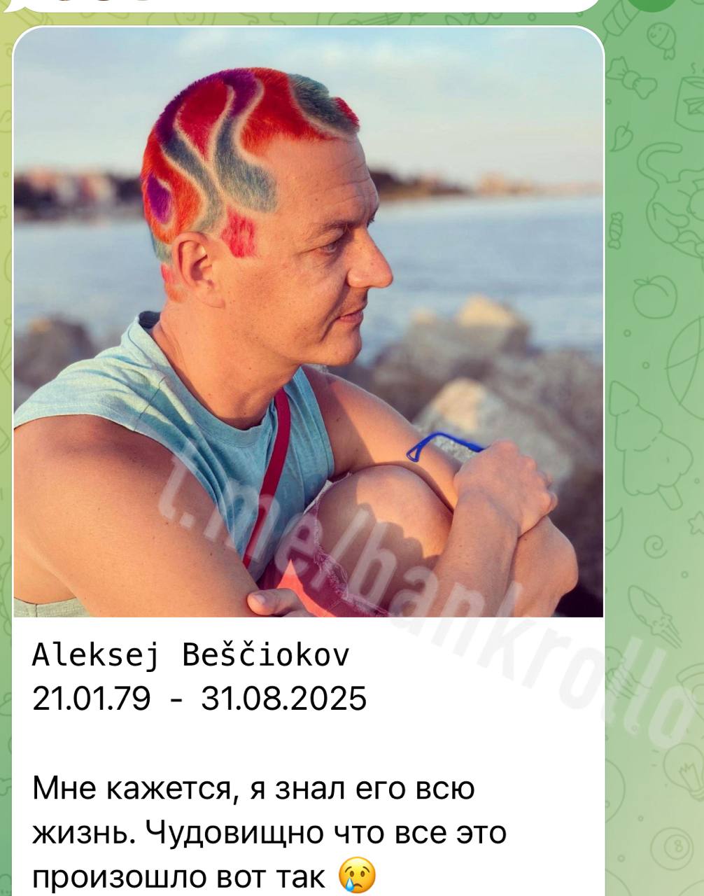 Умер администратор криптобиржи Garantex Алексей Бещеков Он находился в индийской тюрьме где ждал решения об экстрадиции в США Бещеков умер ещё 31 августа однако его близкие узнали о произошедшем сегодня 14 августа Госдеп США пообещал 6 млн за поимку руководителей криптобиржи Garantex bankrollo