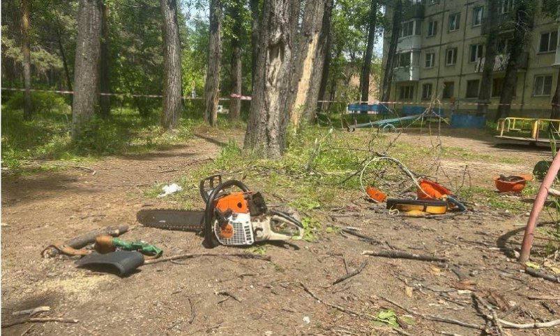 Следователи возбудили уголовное дело по факту гибели рабочего в Шелехове По версии следствия, 11 июня в 6-м квартале города Шелехова производились работы по валке аварийных деревьев. Специалисты поднялись на люльке трактора для спила тополя, которая сорвалась со стрелы вместе с мужчинами и упала с высоты 6-7 метров. В результате случившегося работники были доставлены в больницу, где один из них скончался от полученных травм.