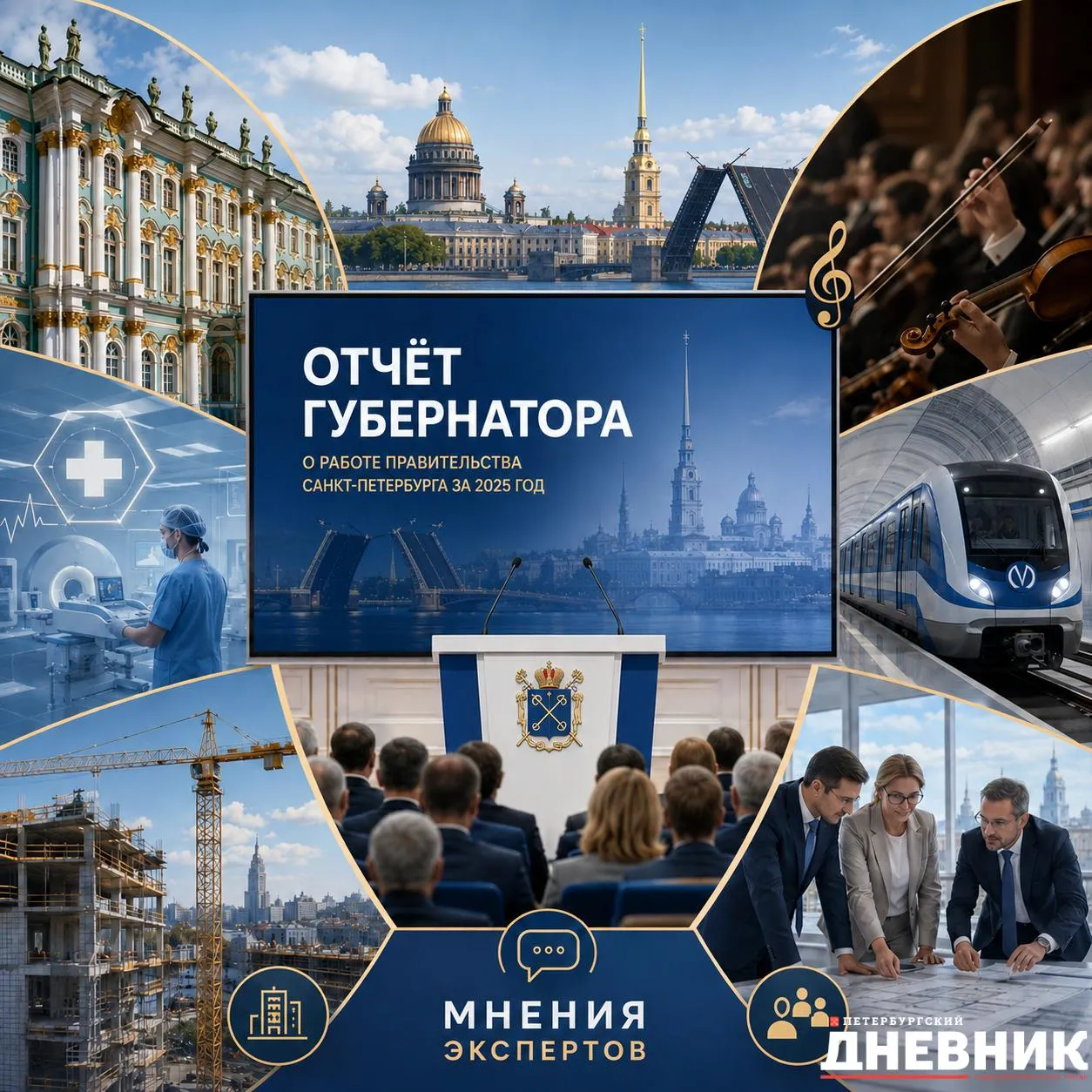 Отчёт губернатора собрали ключевые мнения экспертов Сегодня губернатор Санкт Петербурга Александр Беглов представил ежегодный отчёт о работе Правительства города за 2025 год Эксперты уже поделились своими оценками мы собрали главное из их комментариев Это сложнейшая и ответственная работа эксперт о реставрации объектов культурного наследия в Петербурге Нет ничего невозможного когда мы работаем вместе Павел Иткин поделился впечатлениями от отчета губернатора Петербурга Дмитрий Ченцов Ежегодно в Петербурге отмечается заметный рост темпов оказания медицинской помощи Ничто не справляется с пробками так успешно как метрополитен эксперт о развитии петербургской подземки Георгий Абелев Отчет губернатора произвел огромное впечатление Фабио Мастранджело Губернатор уделил серьезное внимание вопросам культуры Михаил Кузьмин Колоссальная стройка идет повсюду Александр Ржаненков Во власти Петербурга сложилась эффективная команда Фото DALL E Подписаться на Петербургский дневник в МАКС