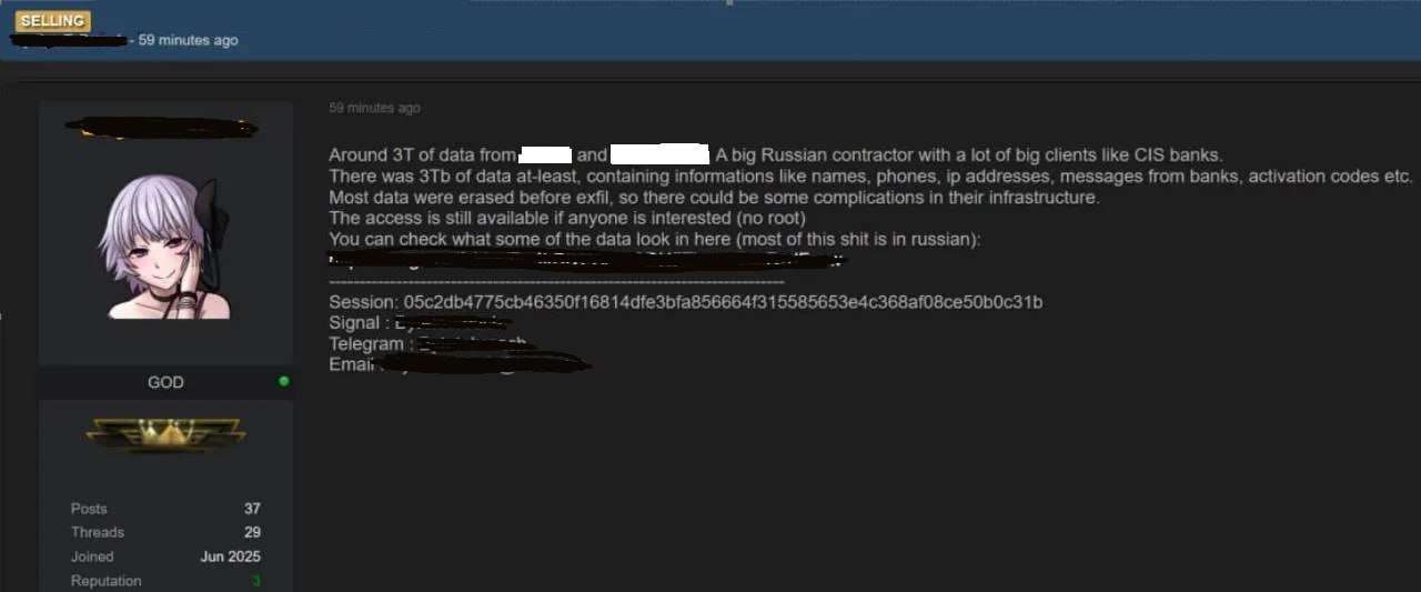 Данные миллионов россиян продают в Даркнете Хакеры утверждают что получили 3 ТБ информации Если это правда злоумышленики могут взломать личные кабинеты криптокошельки и почту