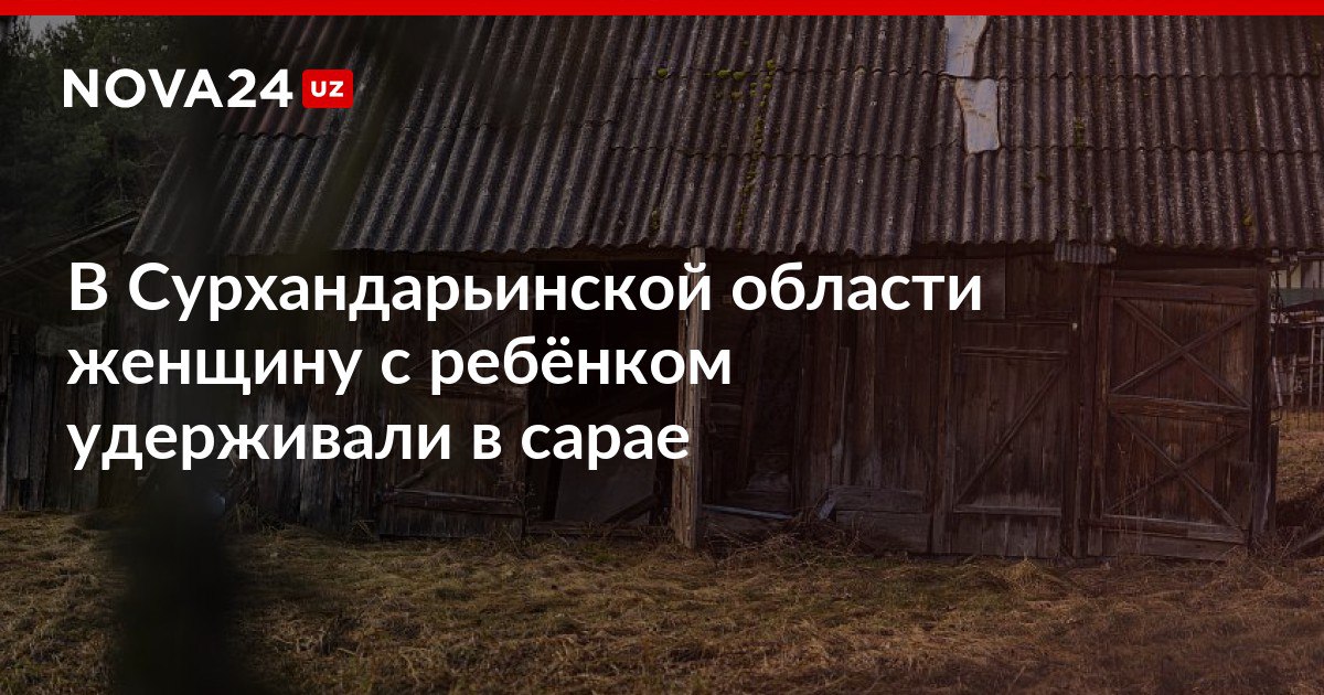 В Сурхандарьинской области женщину с ребёнком удерживали в сарае Мужчина и его родственники несколько месяцев насильно держали мать и младенца в антисанитарных условиях возбуждено уголовное дело nova24 uz 300364 NOVA24 LIVE