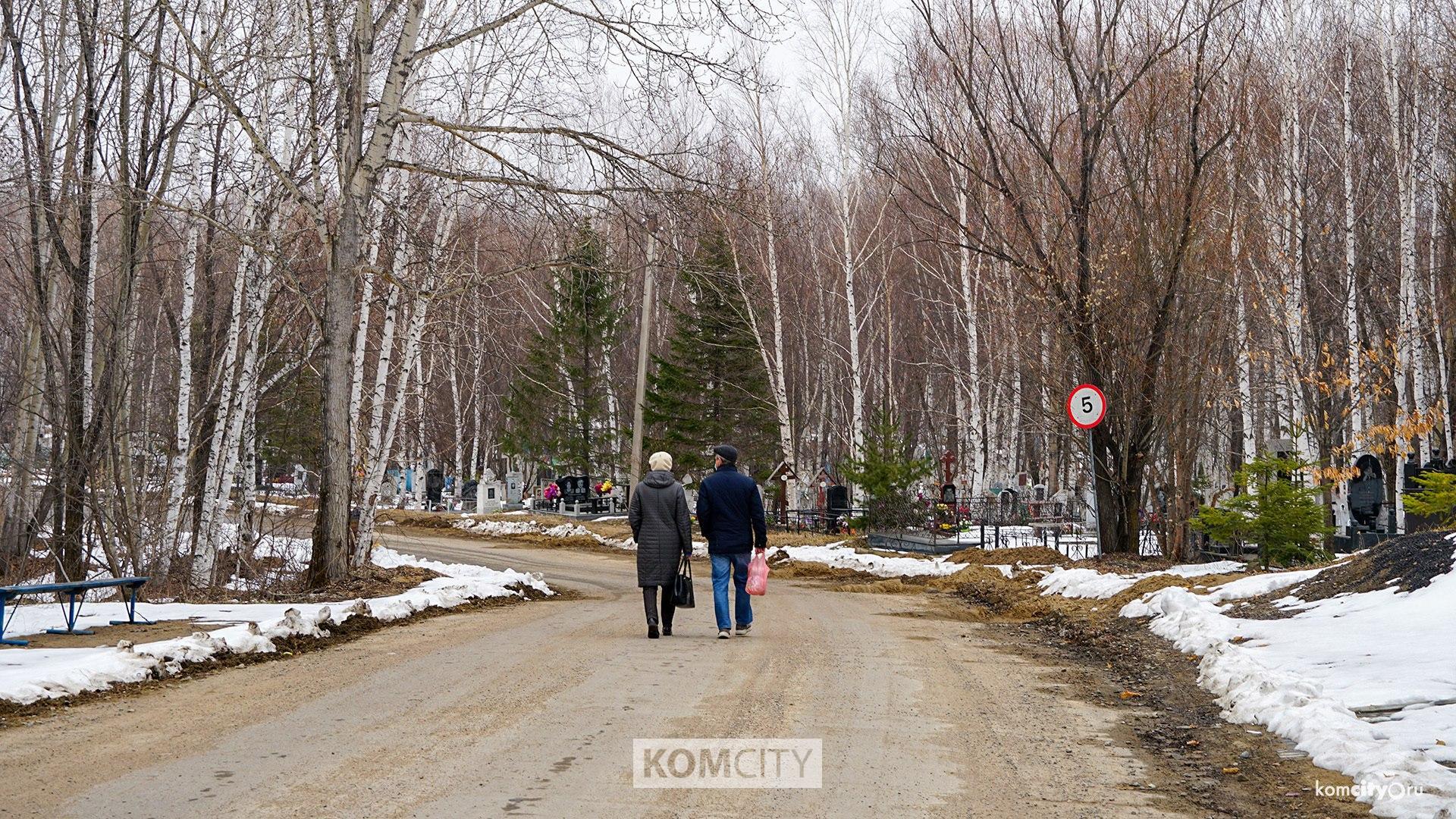 Автобусные маршруты до комсомольского кладбища запустят в Родительские дни  В дни поминовения усопших — 29 апреля, 7 и 8 июня — в Комсомольске-на-Амуре традиционно будут работать специальные маршруты на кладбище: маршрут №101у сообщением «Кирова — Кладбище» и маршрут №101д «Уральская — Кладбище». Перевозчика должны определить в ближайшее время.