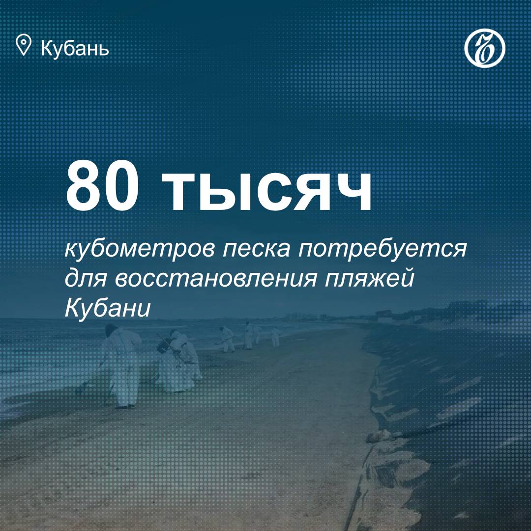 Работы планируется завершить за два месяца, пишет ТАСС со ссылкой на заведующую кафедрой нефтяной геологии, гидрогеологии и геотехники КубГУ Татьяну Любимову. В марте губернатор Краснодарского края Вениамин Кондратьев поручил ученым университета разработать проект восстановления песчаных пляжей после аварии танкеров. Специалисты провели топо-батиметрическую съемку суши на ширину до 100 м и морской части до глубины 7-8 м, выполнили инженерно-геологическое и экологическое обследование территории. «Общая сумма подсыпки может составить 75-80 тыс. куб. м, в дальнейшем нужно будет производить компенсационную подсыпку», — пояснила Татьяна Любимова. Подписывайтесь на «Ъ-Кубань-Черноморье»