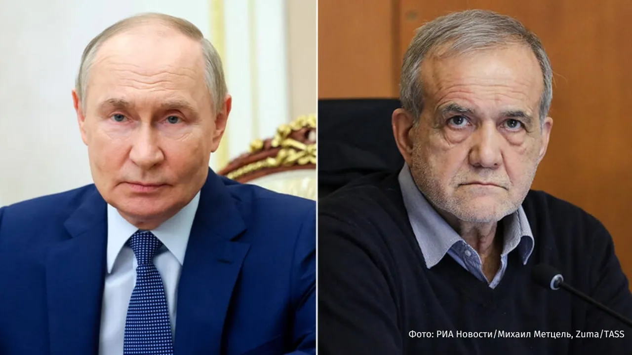 Владимир Путин и президент Ирана Масуд Пезешкиан обсудили по телефону последнее развитие обстановки на Ближнем Востоке сообщили в Кремле Президент Ирана дал оценку состоявшихся 11 апреля в Исламабаде ирано американских переговоров выразил признательность за принципиальную российскую позицию в том числе на международных площадках направленную на деэскалацию ситуации говорится в сообщении Президент РФ подчеркнул готовность и далее содействовать поиску политико дипломатического урегулирования конфликта оказывать посреднические усилия в интересах установления справедливого и долгосрочного мира на Ближнем Востоке Собеседники подтвердили обоюдный настрой на дальнейшее всестороннее укрепление добрососедских российско иранских отношений Кроме того Пезешкиан поздравил российского лидера и всех православных христиан России с праздником Пасхи Больше новостей IZ RU в MAX