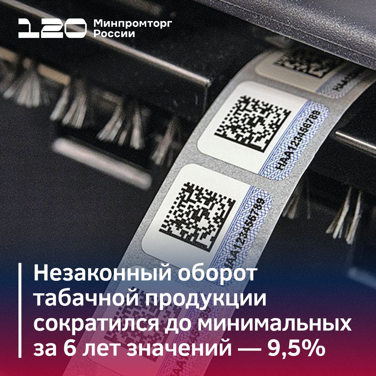 Нелегальный оборот табачной продукции снизился до рекордных 9 5 в первом полугодии 2025 года Национальный научный центр компетенций в сфере противодействия незаконному обороту промышленной продукции АНО ННЦК провел очередное всероссийское полевое исследование ℹ  охватило 1073 населённых пункта во всех субъектах России ℹ  доля нелегальной табачной продукции составила 9 5 и является минимальным показателем за все 6 лет обязательной маркировки ℹ  в сравнении с 2024 годом 10 8 доля нелегального оборота снизилась на 12 ℹ  с момента запуска обязательной маркировки табачной продукции в 2019 году незаконный оборот сократился почти на 40 Минимальные показатели зафиксированы в регионах Дальнего Востока и Сибири 1 и менее Совместные усилия исполнительных органов власти правоохранительных структур и бизнес сообщества а также активное использование системы цифровой маркировки Честный знак позволяют прогнозировать дальнейшее сокращение доли нелегального рынка