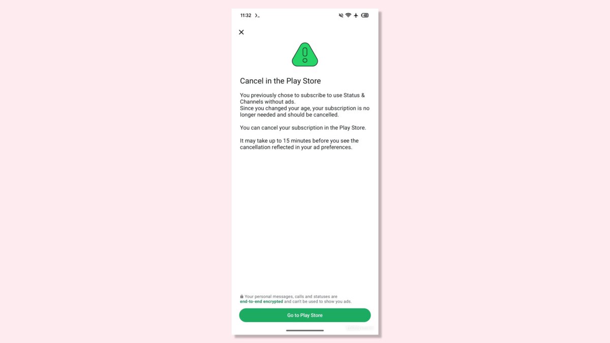 В бета версии WhatsApp для Android нашли упоминание платной подписки которая отключает встроенную рекламу в каналах и статусах Как она может работать и сколько стоить пока неясно Показывать рекламу мессенджер начал летом 2025 года vc ru services 2706602 принадлежит запрещённой Meta