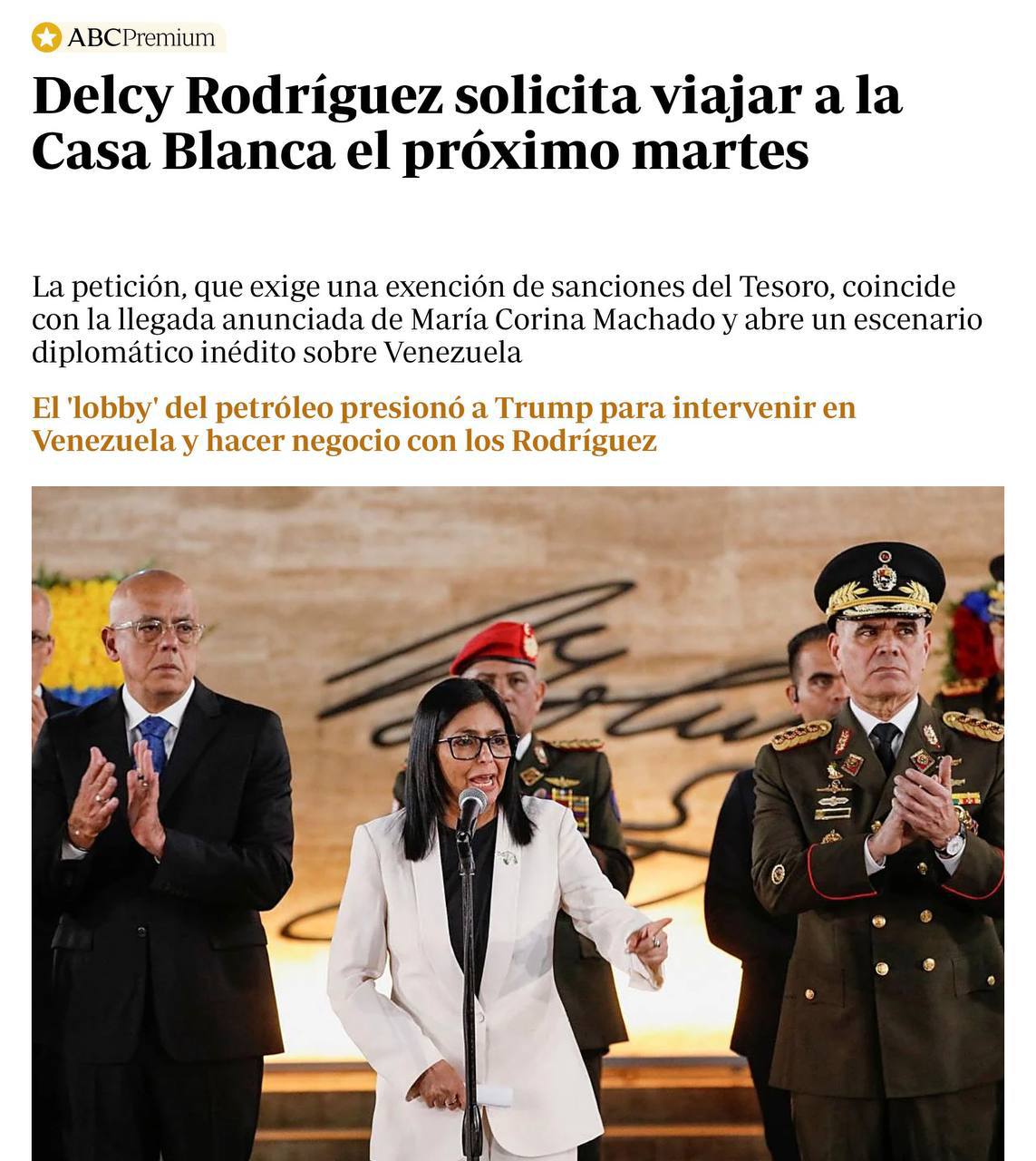 И о президента Венесуэлы Делси Родригес планирует посетить Вашингтон во вторник с возможным визитом ABC Internacional со ссылкой на источники Как сообщается она запросила разрешение на поездку в Вашингтон в следующий вторник включая возможный визит в Белый дом Запрос находится на предварительном рассмотрении и потребует временного освобождения от санкций со стороны Минфина США НАШИ РЕСУРСЫ Telegram Tik tok YouTube RUTUBE