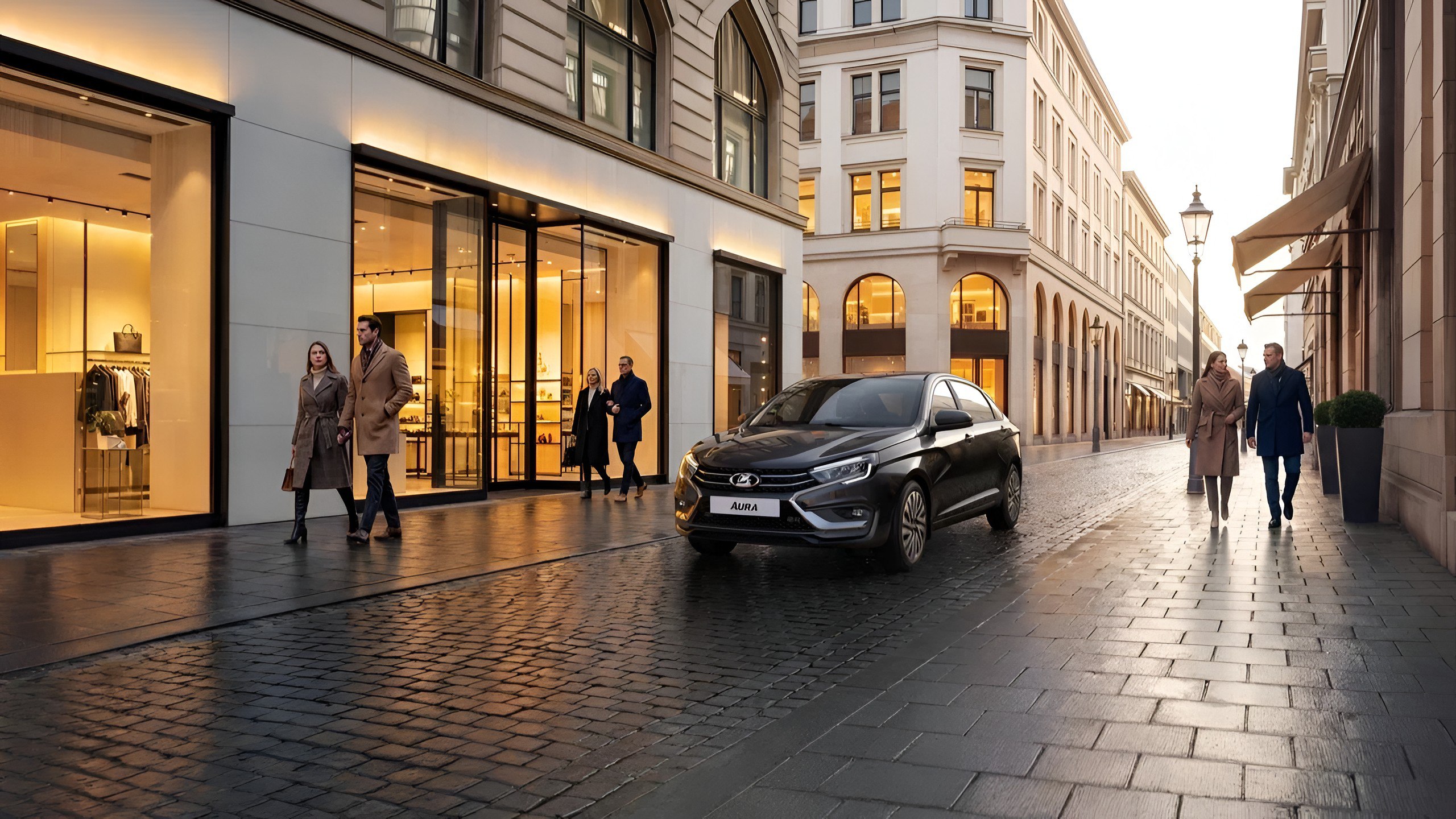 По полям по полям новая Lada едет к нам АвтоВАЗ начал отгрузку обновлённой Ауры 2026 года Автомобиль в базе получил бесключевой доступ мультимедийку с сервисами Сбера и улучшенное оснащение Также базовая Aura Premier получила четыре подушки безопасности передние и задние парктроники круиз контроль и светодиодную оптику Флагманская комплектация Status щеголяет кожаным салоном восемью динамиками и 10 дюймовым планшетом с Яндекс Авто В продаже от 2 269 000 рублей rozetked me news 44105