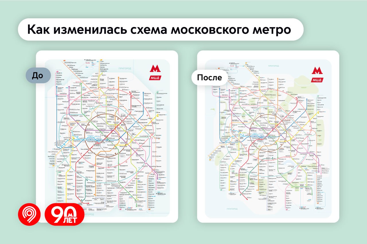 Дизайн схемы метро обновили в Москве. В новом дизайне убрали острые углы и использовали исключительно плавные линии, отметили крупные парки в шаговой доступности от станций метро. Помимо этого, добавили иллюстрации зданий железнодорожных и речных вокзалов, а также небоскребов делового центра «Москва-Сити». Обновленную схему подготовили к запуску нового участка Троицкой линии «Новаторская — ЗИЛ». Один из самых заметных элементов обновленной навигации уже доступен на отдельных станциях метро, а в ближайшее время появится и в поездах.