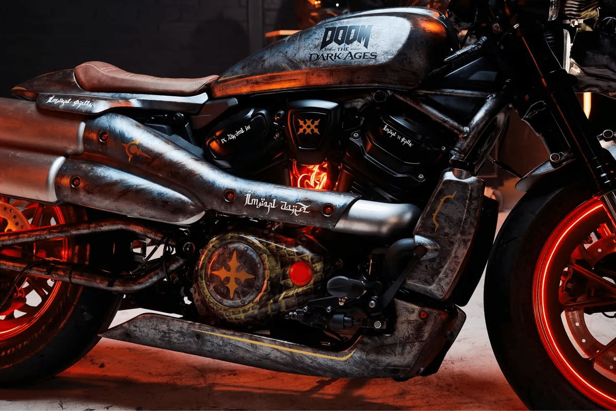К запуску DOOM: The Dark Ages подготовили кастомный мотоцикл Harley-Davidson в стиле шутера. Его разыграют в Сиднее — среди посетителей мероприятия в честь запуска игры.