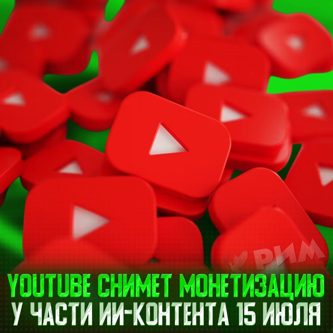 Youtube наносит удар по нейросетевому контенту С 15 июля площадка будет снимать монетизацию у массового, повторяющегося и «неаутентичного» контента. Под раздачу попадут и видео, где нейросеть пересказывает чужие видосы закадровым голосом, и бесконечные ролики с ИИ-животными. — а вот щас реально хорошо было Рифмы и Морген