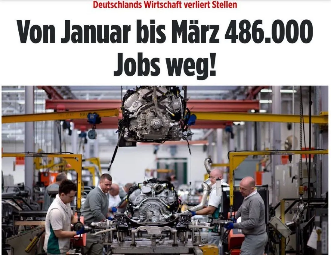 Германия с января по март потеряла 486000 рабочих мест newsEconomics