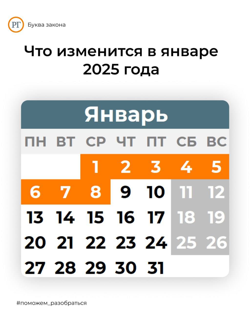 С января вступают в силу многие важные изменения.  О том, что изменится в жизни россиян в январе — читайте в карточках.   Администрация Домодедово   Подписаться