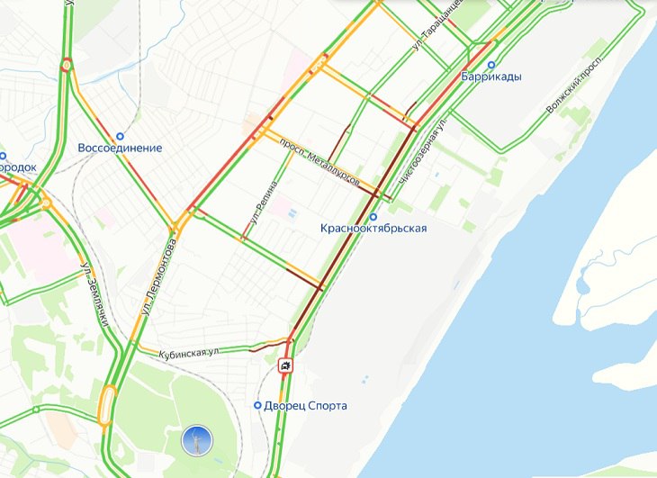 В Краснооктябрьском районе Волгограда утром 18 сентября произошло дорожно-транспортное происшествие с участием двух иномарок, в результате чего, сообщает ИА «Высота 102», на Первой продольной магистрали образовалась пробка протяженностью около 4 километров.   Транспорт движется со скоростью не более пяти километров в час в направлении к центру города.