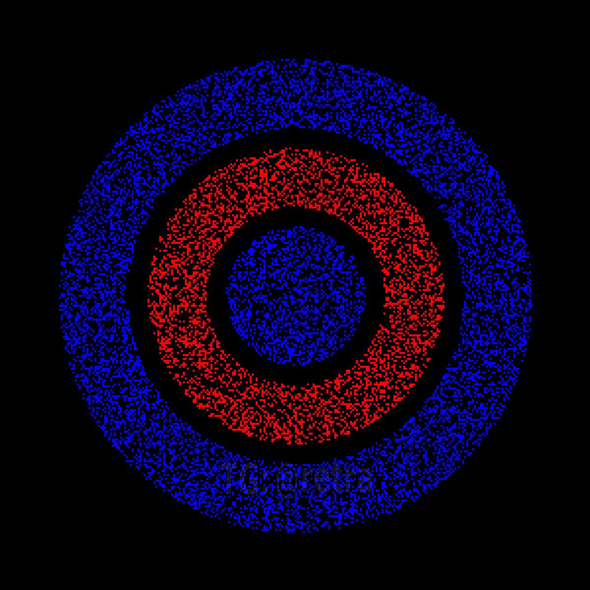Главный спор в инете сейчас новая оптическая иллюзия где одни люди видят что спереди красный круг а другие уверенны что спереди синие круги А какие то гении видят и то и другое PushEnter