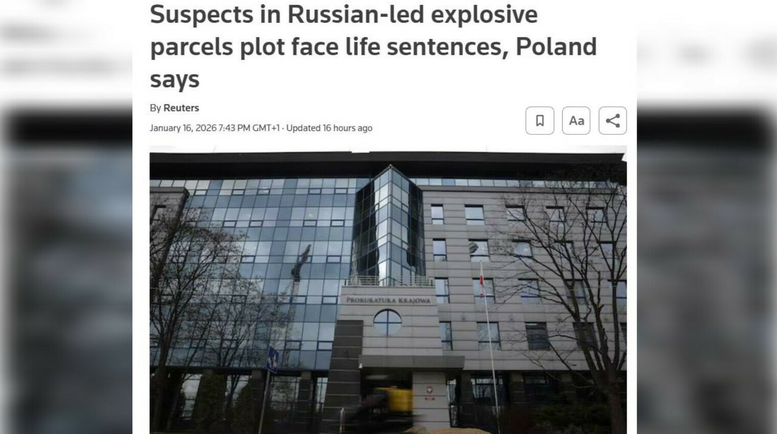 Четверо украинцев и россиянин могут получить пожизненное в Польше за подготовку диверсий для РФ Пятерым обвиняемым в Польше грозит пожизненное заключение за организацию пересылки взрывающихся посылок по заказу РФ передает ArbatMedia   Прислать новость