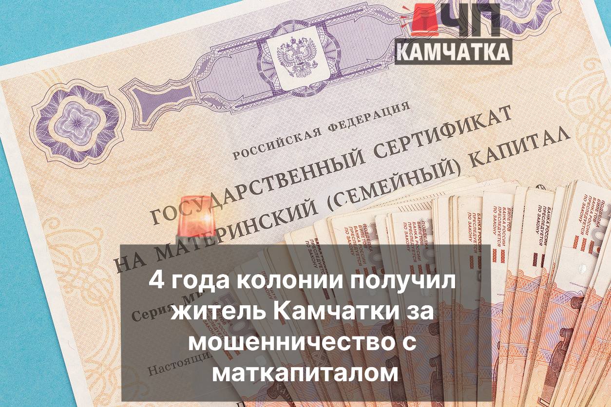 33-летний житель Камчатки подыскивал женщин, имеющих право на получение материнского капитала.  Молодой человек подбивал женщин на заключение якобы законных займов на приобретение земельных участков под строительство домов с кредитным потребительским кооперативом, действующим в Республике Марий Эл.  Таким способом фигурант похитил бюджетные средства в сумме свыше 2,8 млн рублей и намеревался получить еще 390 тысяч, однако, по независящим от него причинам, не довел до конца свои преступные действия, сообщили "ЧП Камчатка" в правоохранительных органах.  Мужчина приговорен к 4 годам лишения свободы с отбыванием срока в исправительной колонии строгого режима.