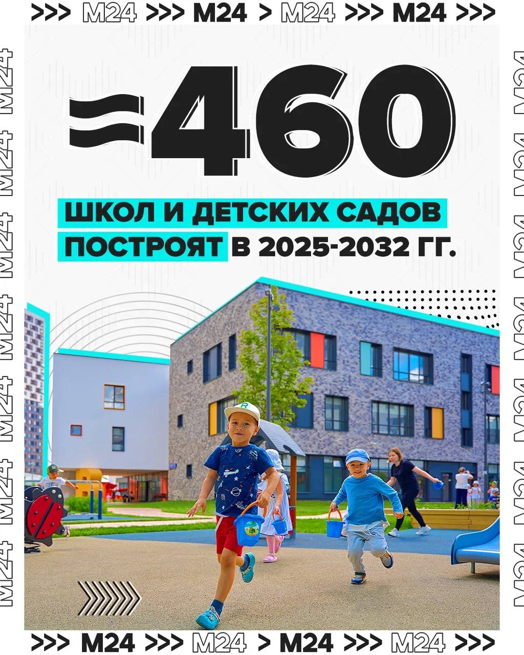 К 2032 году будут модернизированы около 700 школ в Москве. Также построят примерно 460 новых детсадов и школ, рассказал мэр Сергей Собянин. В 2024 году в столице стартовала масштабная программа модернизации школьных зданий «Моя школа». В результате они превратятся в комфортные, безопасные, технологичные пространства, где школьникам захочется не только эффективнее учиться, но и проводить свое свободное время — заниматься спортом и творчеством. В первый этап программы вошла 51 школа, в дальнейшем в программу будут включать до 100 зданий ежегодно.