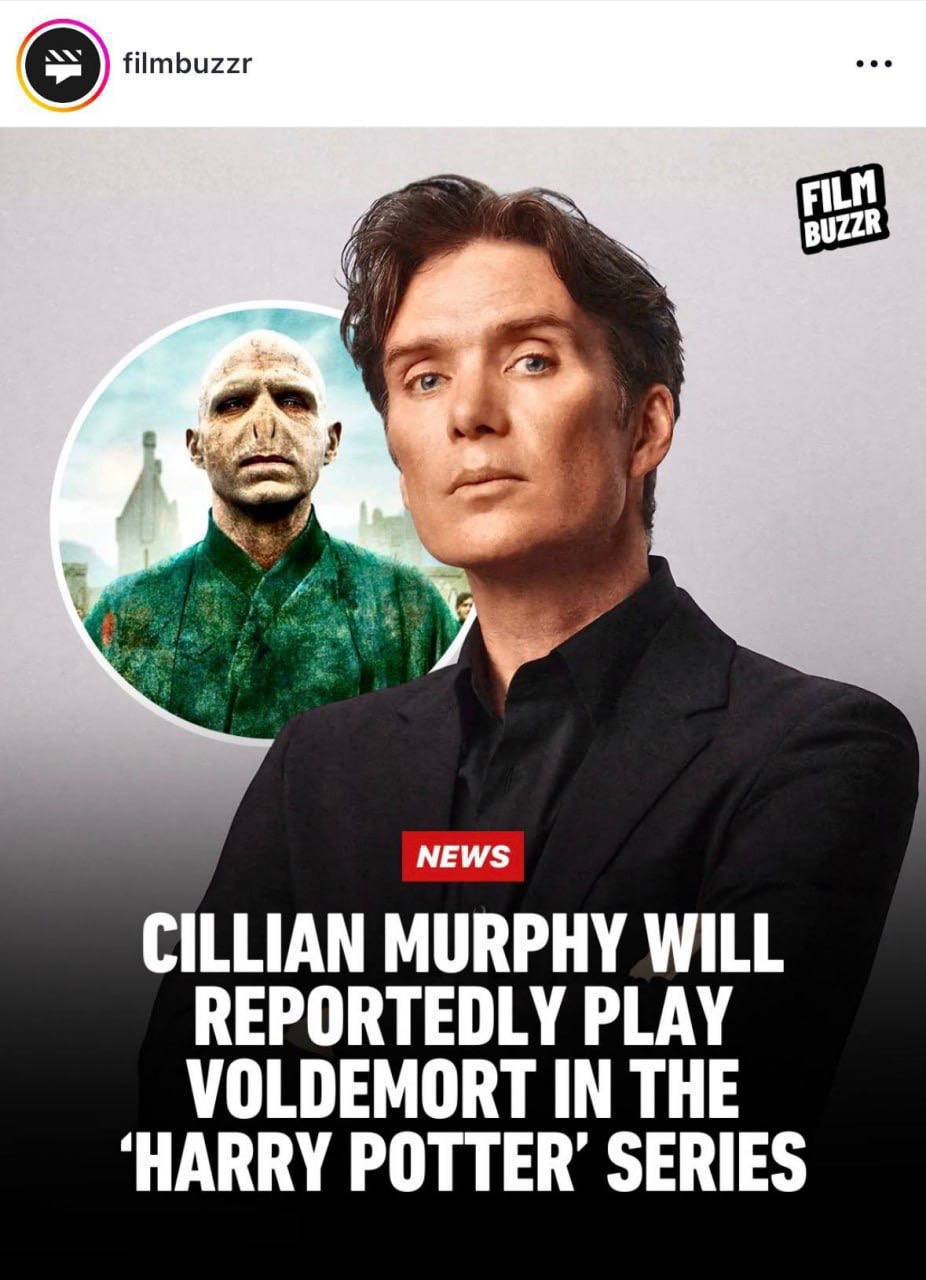 Киллиан Мерфи может сыграть Волан де Морта в новом сериале HBO о Гарри Поттере Рэйф Файнс который сыграл роль злодея в оригинальных фильмах случайно проболтался что студия утвердила на эту роль Киллиана Мерфи Официального подтверждения от HBO или актера пока нет Как вам выбор ВПШ