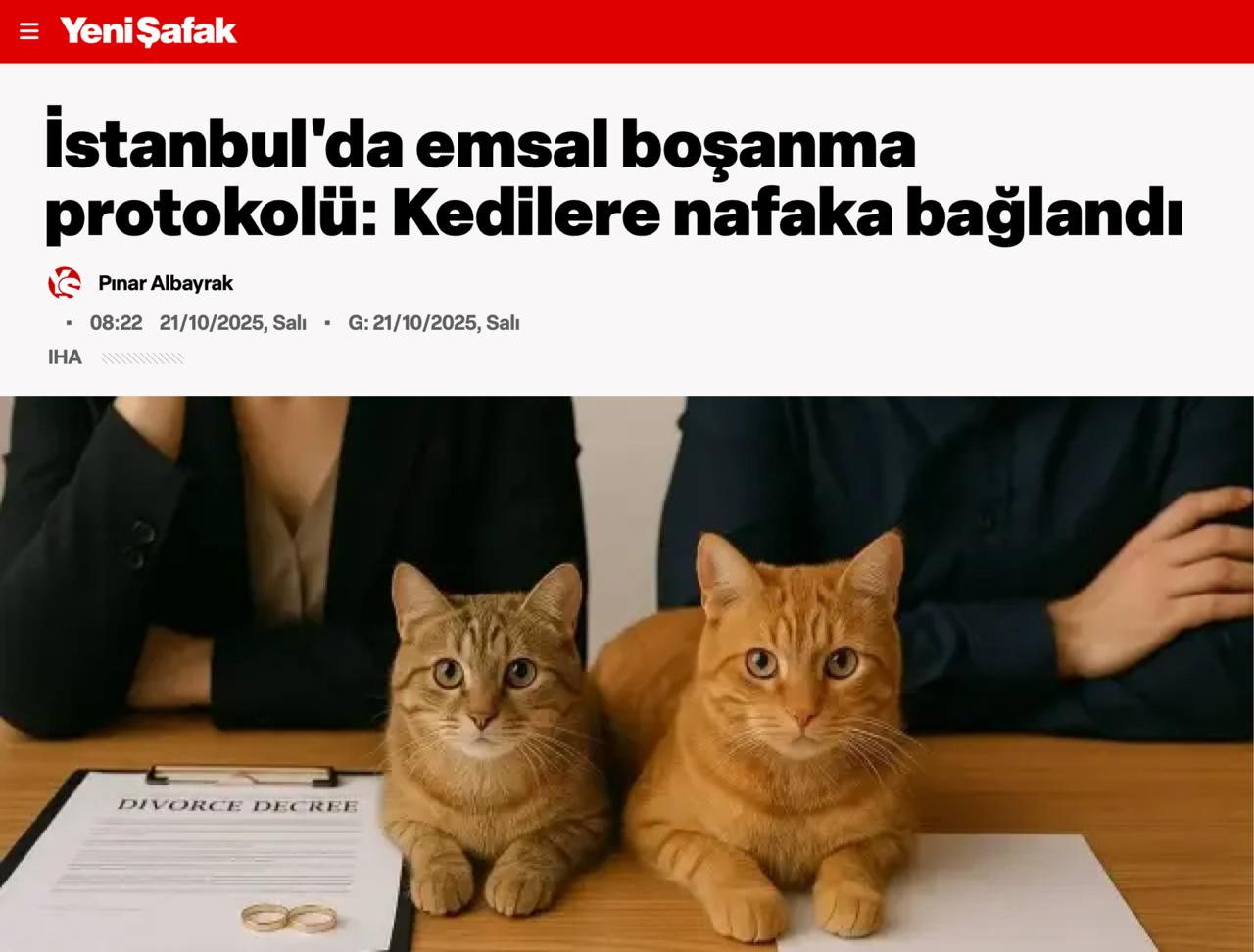 В Стамбуле бывший муж должен платить алименты на котов по условиям развода должен по 10 000 или 19 500 раз в три месяца целых 10 лет на корм игрушки и визиты к ветеринару Турецкие юристы говорят что это новый прецедент В документах даже прописан рост выплат на уровень инфляции concertzaal
