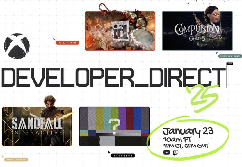 Microsoft анонсировала презентацию Developer_Direct — 23 января  На ней разработчики покажут: — DOOM: The Dark Ages; — South of Midnight; — Clair Obscur: Expedition 33; — Новая секретная игра.  Трансляция пройдёт в 21:00 по МСК.  Ждём ремейк TES 4: Oblivion?    VGTimes. Подписаться