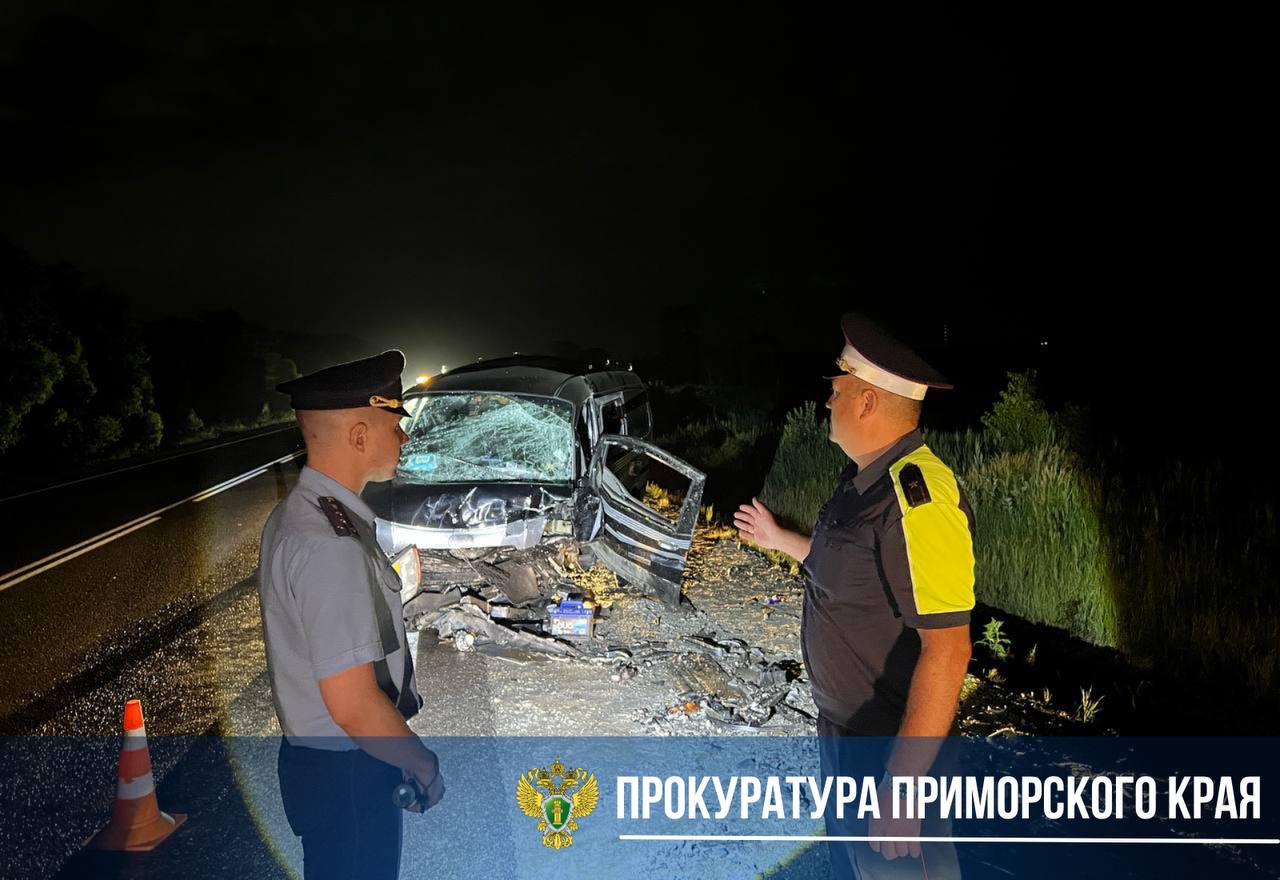 Прокуратура города Спасска-Дальнего взяла под особый контроль проверку по факту тяжёлого дорожно-транспортного происшествия, унёсшего жизнь одного человека. Ещё трое участников аварии получили травмы. Инцидент произошёл вечером 10 июля на 487-м километре трассы А-370 «Уссури» вблизи села Духовское. По предварительным данным, водитель микроавтобуса Hyundai Starex при выполнении обгона выехал на полосу встречного движения, где столкнулся с автомобилем Lexus LS 460. В результате лобового столкновения пассажир «Лексуса», 47-летний мужчина, скончался на месте до приезда медиков. Водители обоих транспортных средств и пассажир Hyundai были доставлены в больницу с травмами различной степени тяжести.