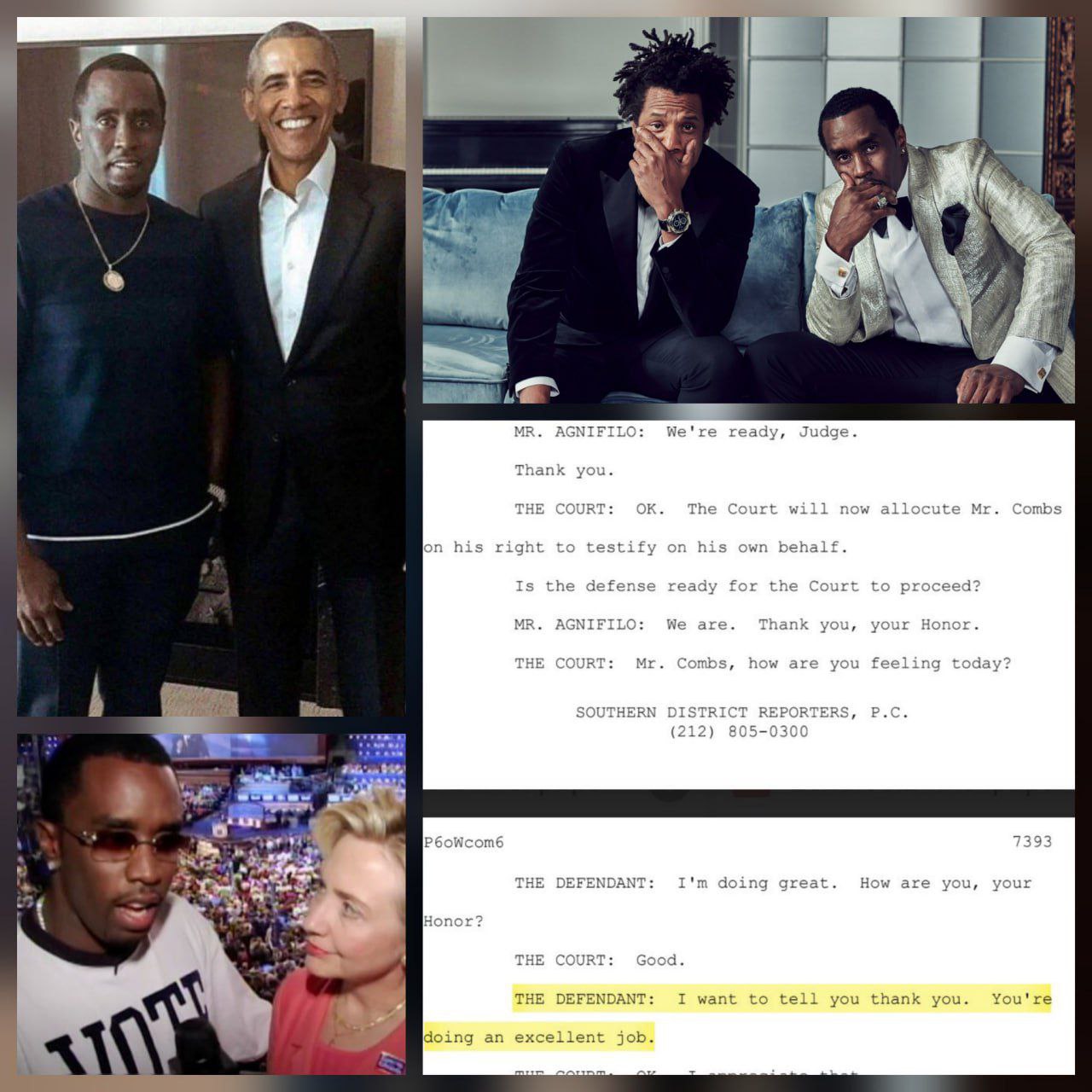 С рэпера-педофила P. Diddy были сняты некоторые обвинения, в том числе в двух попытках похищения людей и поджоге. Согласно судебным протоколам, P. Diddy недавно поблагодарил судью и сказал ему: «Вы делаете превосходную работу».