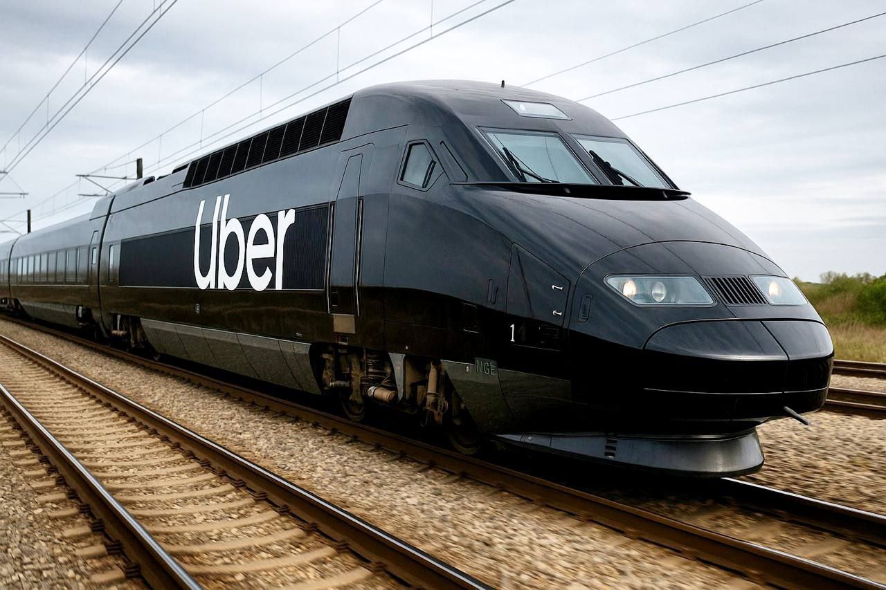 Uber собираются запустить собственные поезда Скоростные составы Uber Trains с 2029 года соединят Лондон с Парижем Брюсселем и Лиллем Компания планирует разрушить монополию Eurostar у которых билет туда обратно из Лондона в Париж часто превышает за 200 евро Фишкой станет продажа билетов прямо в приложении Uber Компания уже пообещала до 10 рейсов в день bankrollo