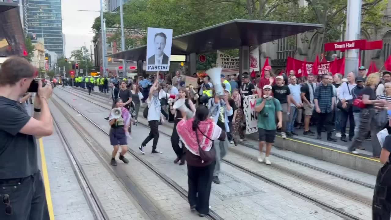 Протесты в Австралии против визита президента Израиля Исаака Герцога