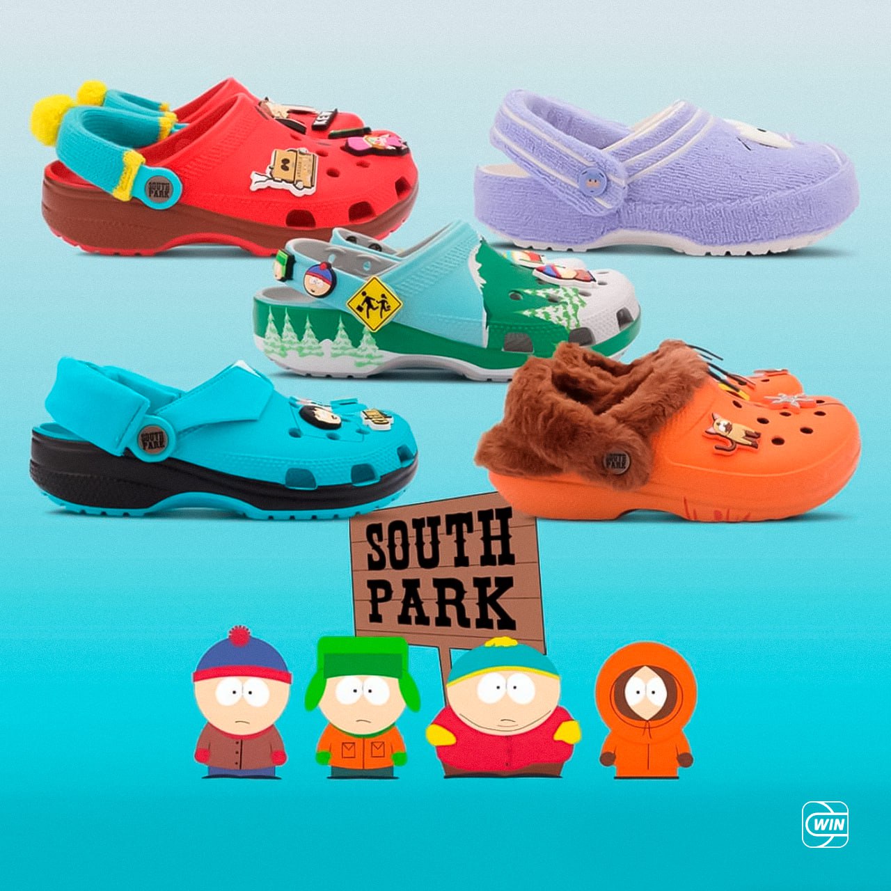 Crocs анонсировал коллаборацию с мультсериалом Южный парк выйдет 5 моделей с персонажами всех героев отдельно с Картманом меховым Кенни Рэнди и махровым Полотенчиком Старт продаж 12 сентября Берём