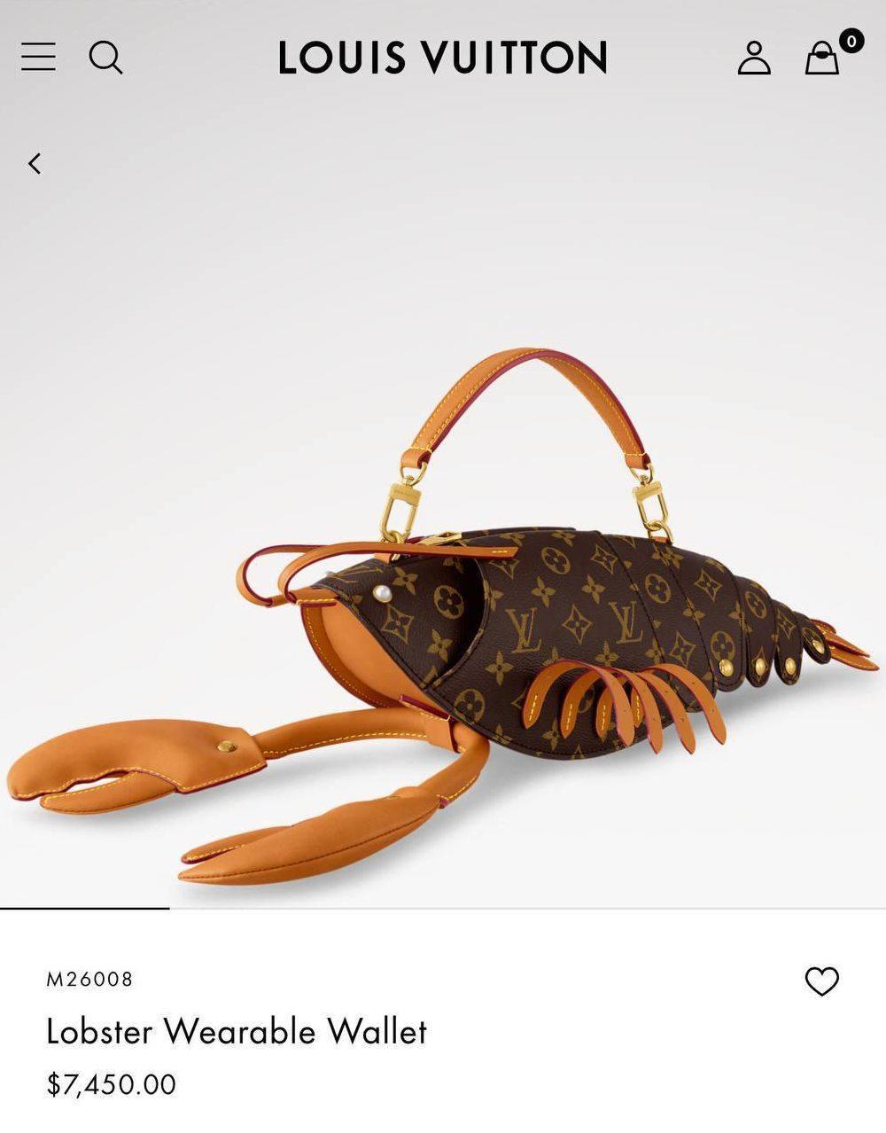 Louis Vuitton LVMH выпустил кошелек в виде лобстера за 624 тыс investingcorp