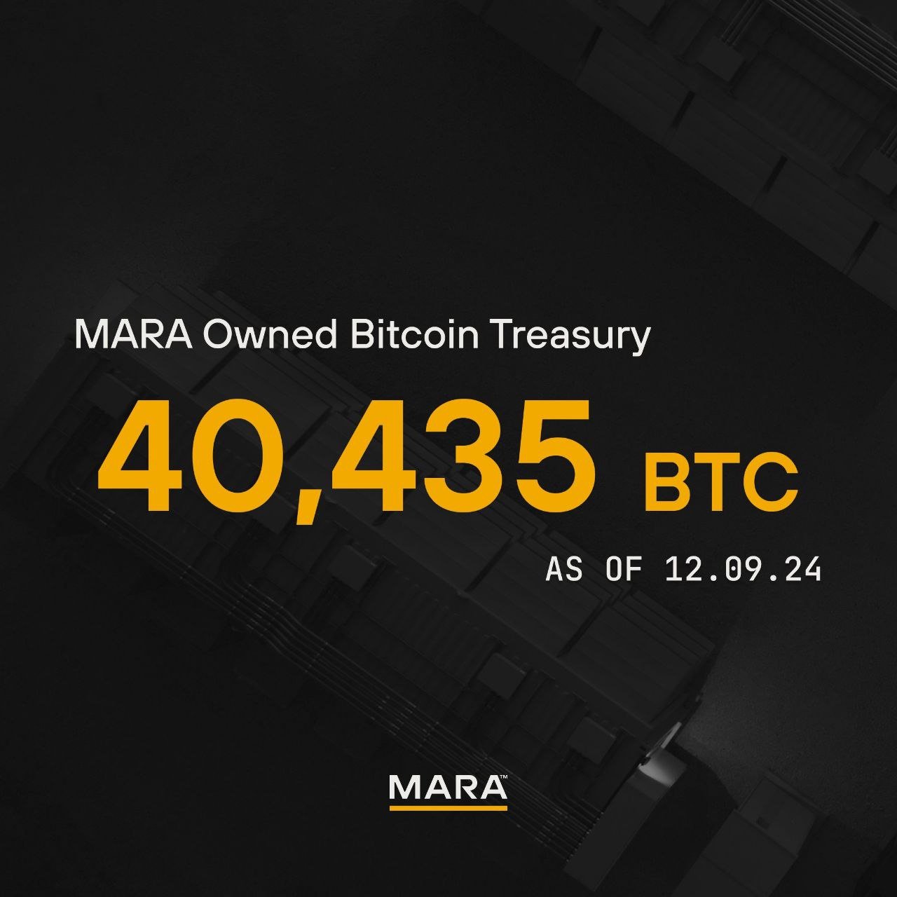 MARA Holdings отчиталась о приобретении дополнительных 11 774 BTC на $1,1 млрд, по $96 000 за монету   Финансирование было обеспечено средствами, полученными от размещения бескупонных конвертируемых облигаций  Компания владеет 40 435 BTC на $3,9 млрд    - поддерживайте канал реакцией    - подпишитесь на Крипто Сливы