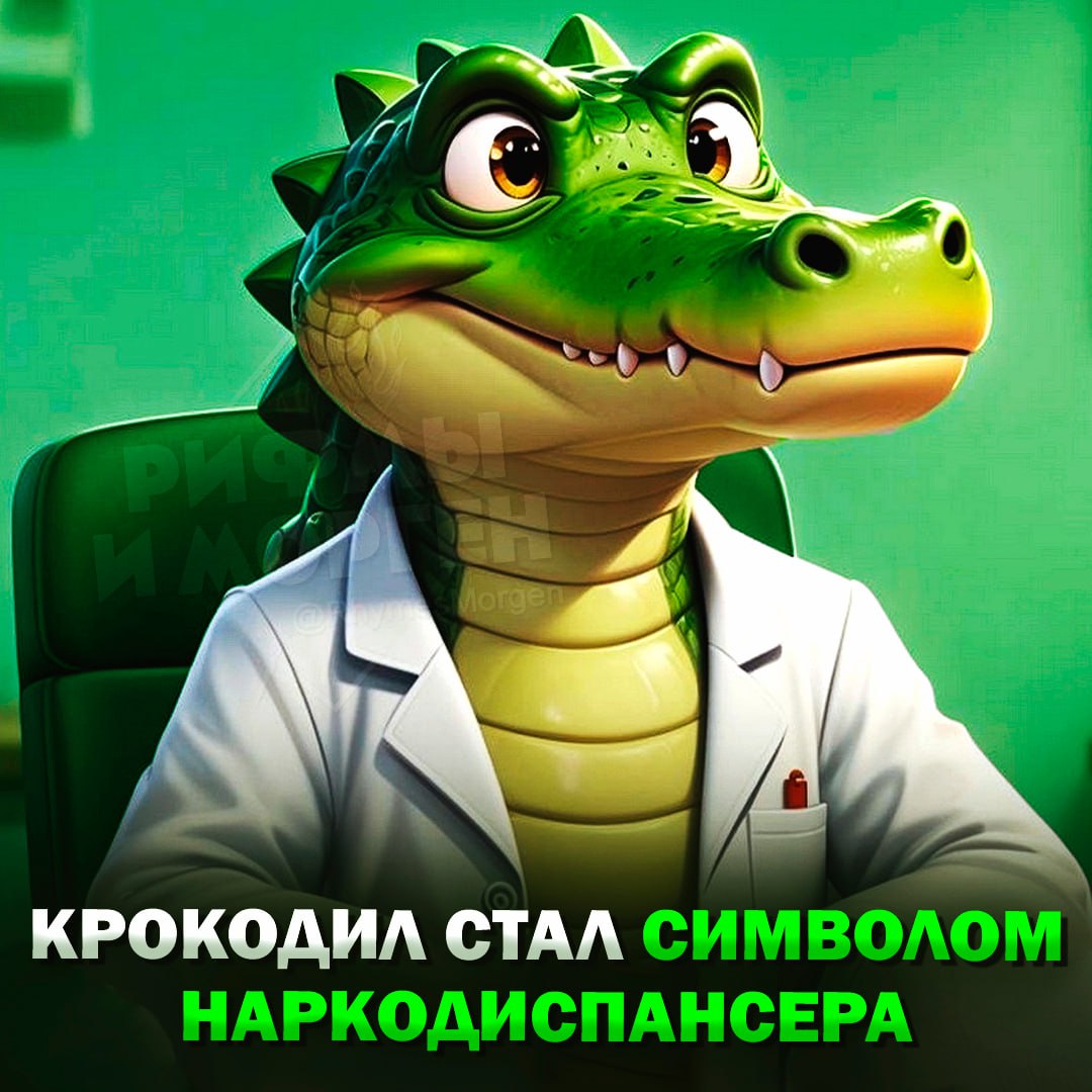 Ничего необычного, просто крокодил стал талисманом наркодиспансера Животное победило в опросе, который устроил главный нарколог УрФО Антон Поддубный, его конкурентами были енот и черепаха. Врачи объяснили выбор такого талисмана символизмом, по их словам крокодилы помогают людям преодолеть страхи и жизненные трудности. — ахахах, это же троллинг какой-то — а вроде норм талисман Рифмы и Морген
