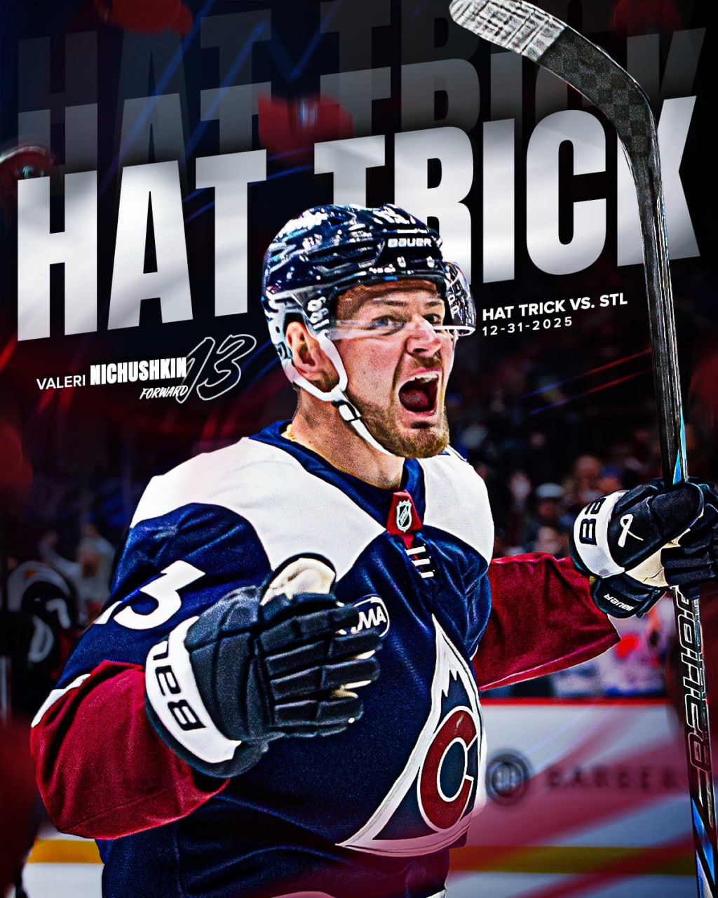 Валерий Ничушкин признан второй звездой дня в НХЛ Форвард Колорадо оформил хет трик в ворота Сент Луиса Первой звездой дня стал Стивен Стэмкос из Нэшвилла забросивший 600 ю шайбу в карьере Третьей звездой дня признан Том Уилсон из Вашингтона набравший 3 2 1 очка в игре с Рейнджерс Подписывайтесь на РИА Новости Спорт в MAX