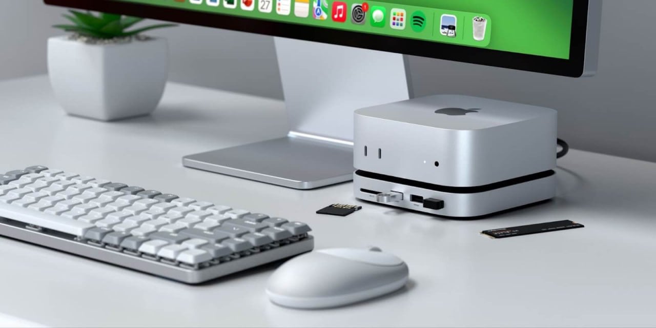 Satechi представила хаб-подставку для нового Mac mini   Новинка оснащена входами USB-A, что делает её совместимой со старыми аксессуарами. Также есть разъём для SD-карт и возможность подключения к компьютеру SSD типа NVMe объёмом до 4 ТБ с высокой скоростью передачи данных — до 10 Гбит/с.   Читать →  Подписаться