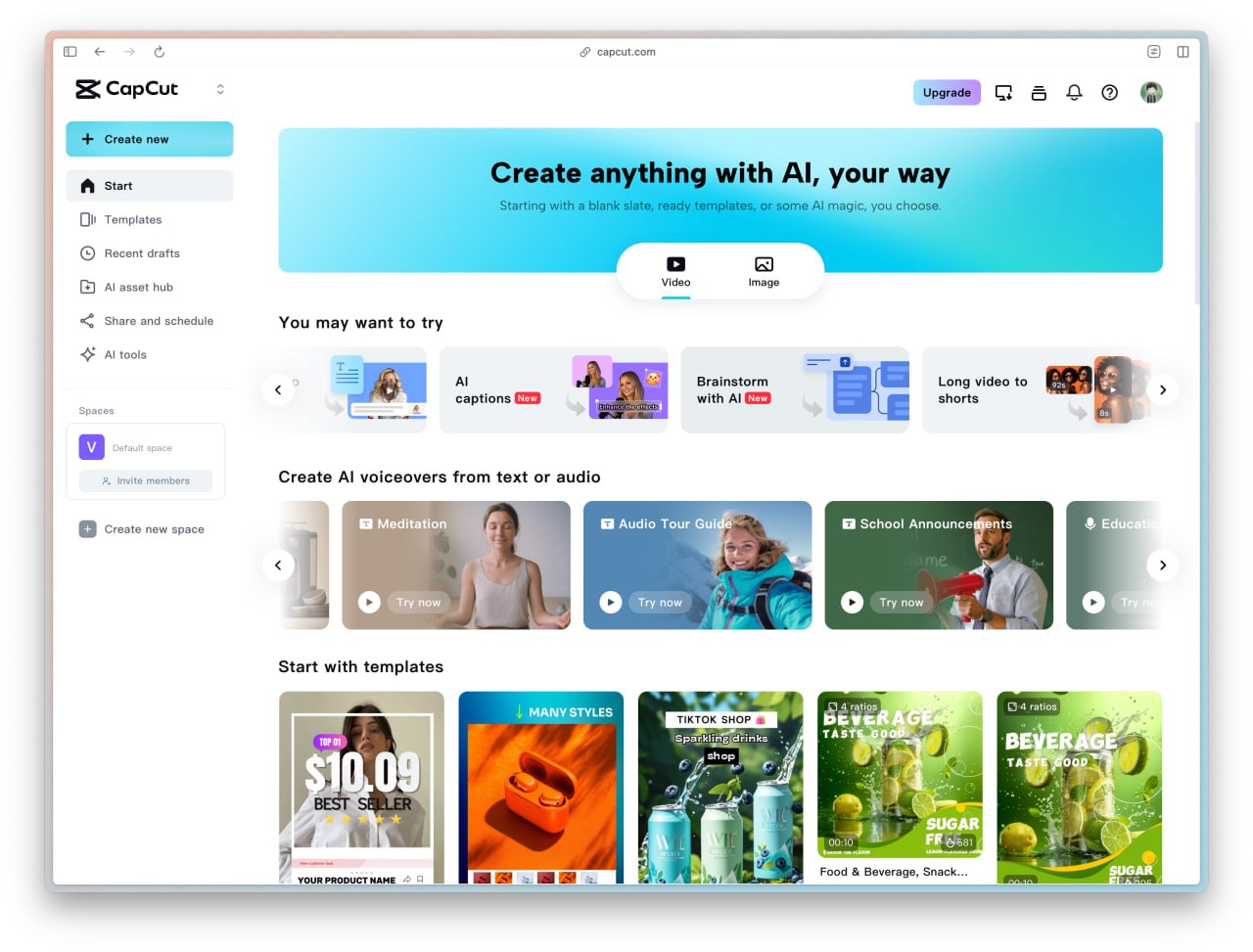 В CapCut добавили большой набор ИИ инструментов для работы с видео Теперь сервис может генерировать виральные ролики за пару кликов Нейронка придумывает сценарии подбирает музыку и генерирует видео с озвучкой на 29 языках Можно создать своего ИИ блогера из большой библиотеки аватаров Тестируем бесплатно по ссылке