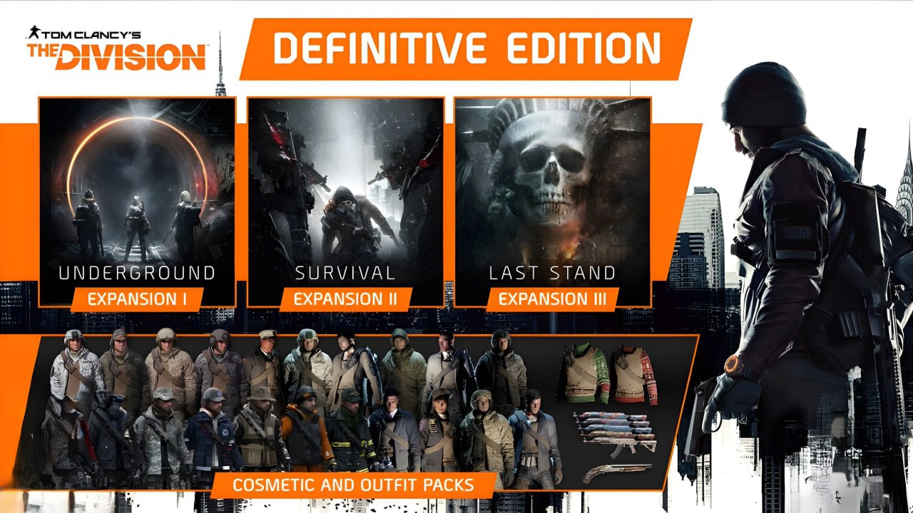 Ubisoft очень тихо анонсировала Tom Clancy s The Division Definitive Edition Это обычное переиздание куда войдут все дополнения и косметика Релиз состоится в марте