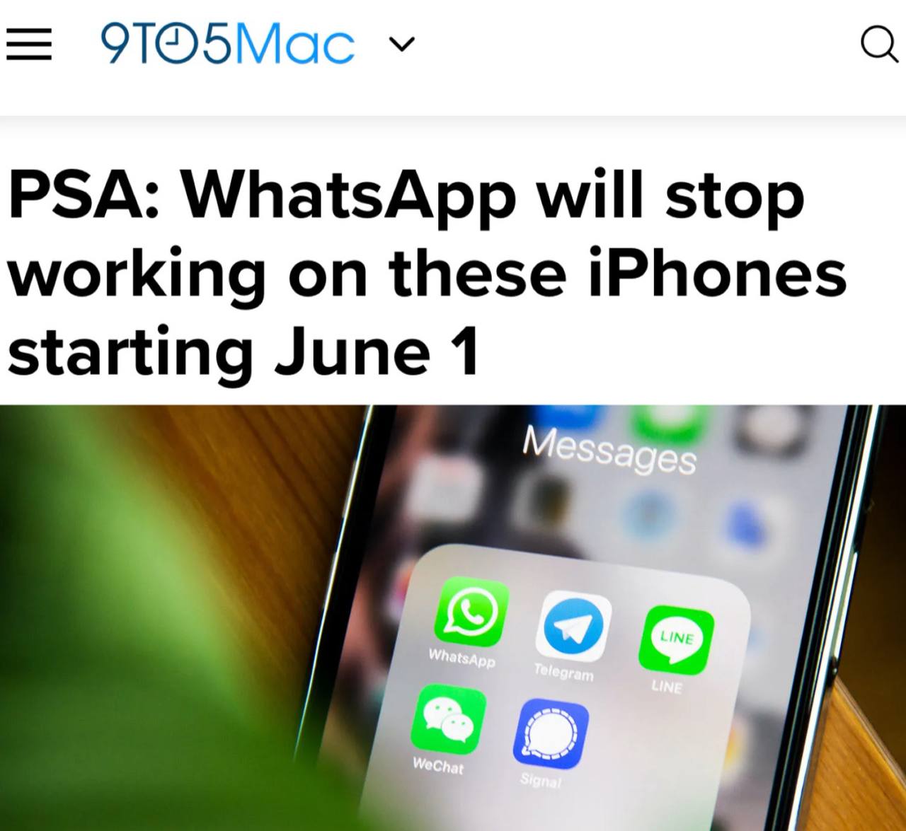 «WhatsApp перестанет работать на этих телефонах с 1 июня»: WhatsApp отключится на миллионах iPhone и Android уже завтра. «Начиная с 1 июня WhatsApp перестанет работать на устройствах под управлением iOS 15.1 и Android 5.1 и более старых версий. В случае Android это решение повлияет на сотни моделей, тогда как среди смартфонов Apple поддержки лишатся iPhone 5s, iPhone 6 и iPhone 6 Plus. Хотя перечисленные смартфоны давно утратили статус актуальных, ими по-прежнему продолжают пользоваться миллионы людей по всему миру. Владельцам старых устройств рекомендуют обновить операционную систему, если это возможно. В случае если важно продолжать пользоваться мессенджером, но обновление невозможно, следует сменить гаджет на более актуальный»
