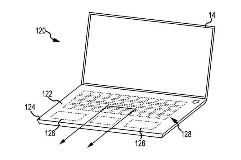 Стеклянный MacBook  В сеть попали новые патенты Apple, которые говорят о том, что компания продолжает работу над чудо-устройством. Пока известно, что стеклянный ноутбук вместо клавиатуры будет использовать дисплей, проминающийся при нажатии, что должно в совокупности с виброотдачей имитировать ощущение «реальности» клавиатуры.  Yoga book – ты там как?