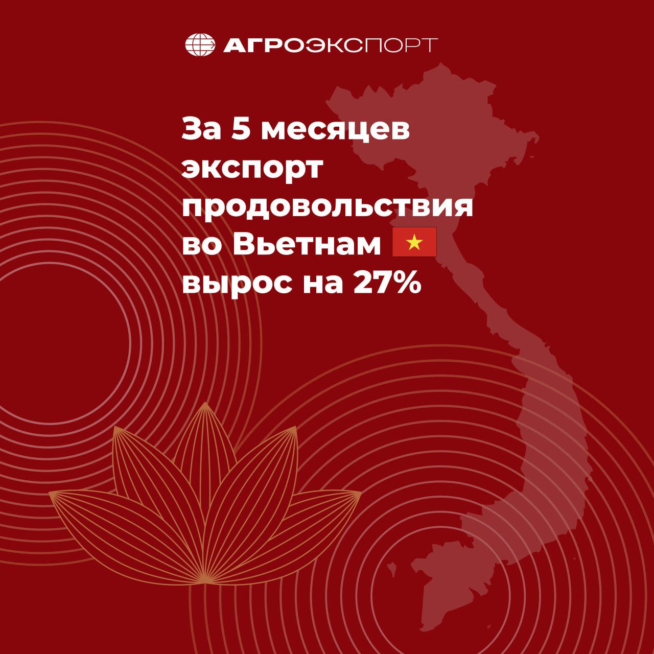 За 5 месяцев экспорт продовольствия во Вьетнам вырос на 27% По оценкам экспертов, за первые 5 месяцев 2025 года Россия экспортировала во Вьетнам продукции АПК на сумму более 150 млн долл. По сравнению с аналогичным периодом 2024 года объем увеличился на 27%. 1 Ключевая товарная позиция в поставках — свинина. С января по май во Вьетнам экспортировано свинины на 107 млн долл., что почти вдвое больше января-мая 2024 года. На мороженую свинину пришлось 77,6% стоимостного объема, 22% – субпродукты, 0,4% – свиной жир. 2 Другая важная позиция — пшеница. С момента исключения из списка карантинных объектов бодяка полевого в сентябре 2023 года Вьетнам постепенно увеличивает закупки пшеницы из России. Так, в 2023 году объем поставок составил 144 тыс. тонн, в 2024-м — 527 тыс. тонн. За 5 месяцев текущего года в республику отгружено 87 тыс. тонн пшеницы на 18 млн долл. 3 Топ-3 замыкает детское питание. Его отгрузки увеличились на 17% период к периоду, до 6 млн долл. Кроме того, Россия экспортирует в республику мороженых крабов, мясо птицы, подсолнечное масло, мороженую рыбу, говядину, кондитерские изделия и целый ряд других продуктов АПК. По оценке «Агроэкспорта», потенциал российских поставок продукции АПК во Вьетнам до 2030 года превышает 600 млн долл. Наиболее перспективные категории: зерновые, мясная и рыбная продукция, растительные масла и шрот, детское питание, кондитерские изделия. #агроэкспорт #вьетнам
