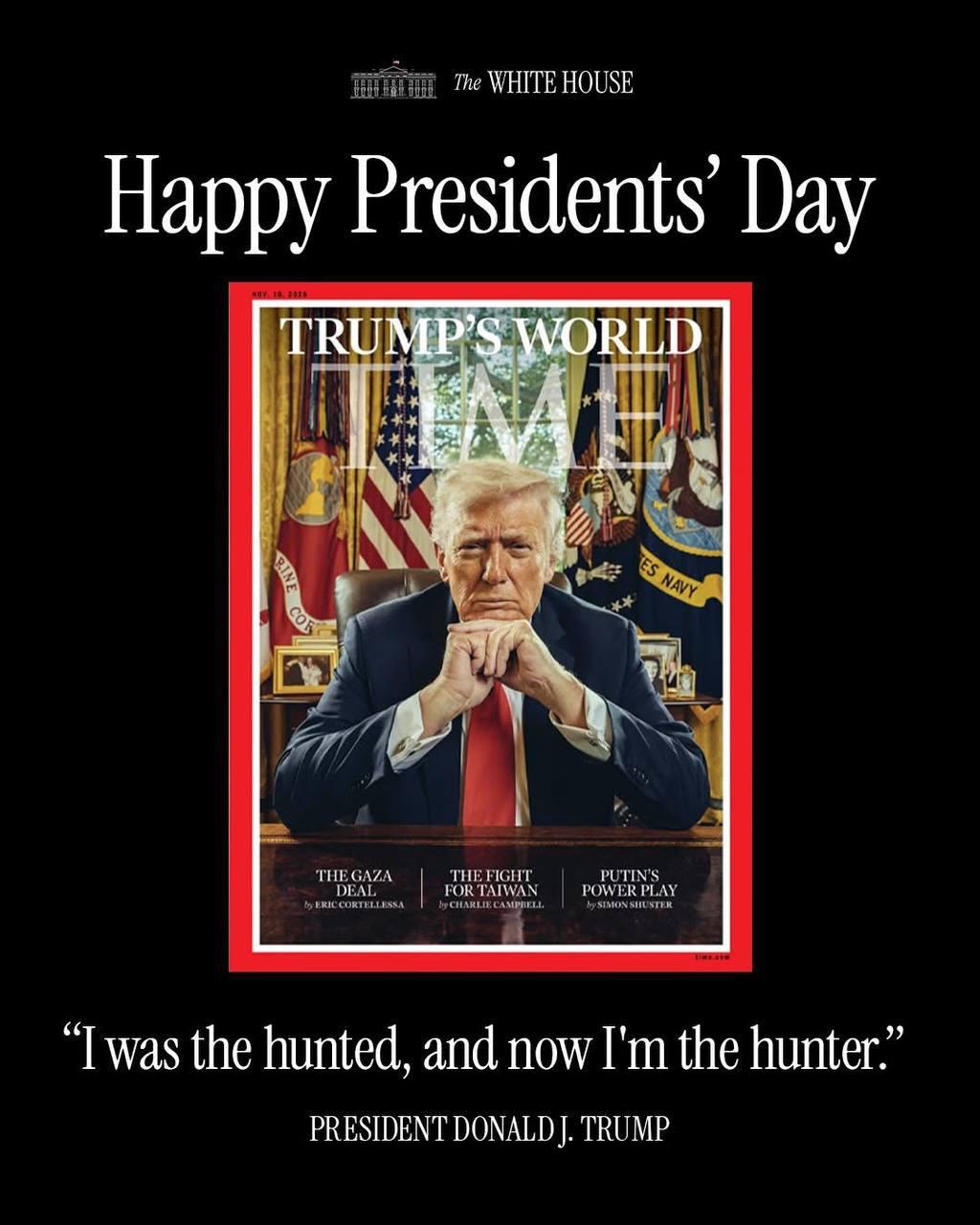 Я был жертвой а теперь я охотник Такой цитатой Х аккаунт Белого дома поздравил Трампа с Президентским днем официальный праздник в США Сайт Страна X Twitter Прислать новость фото видео Реклама на канале Помощь