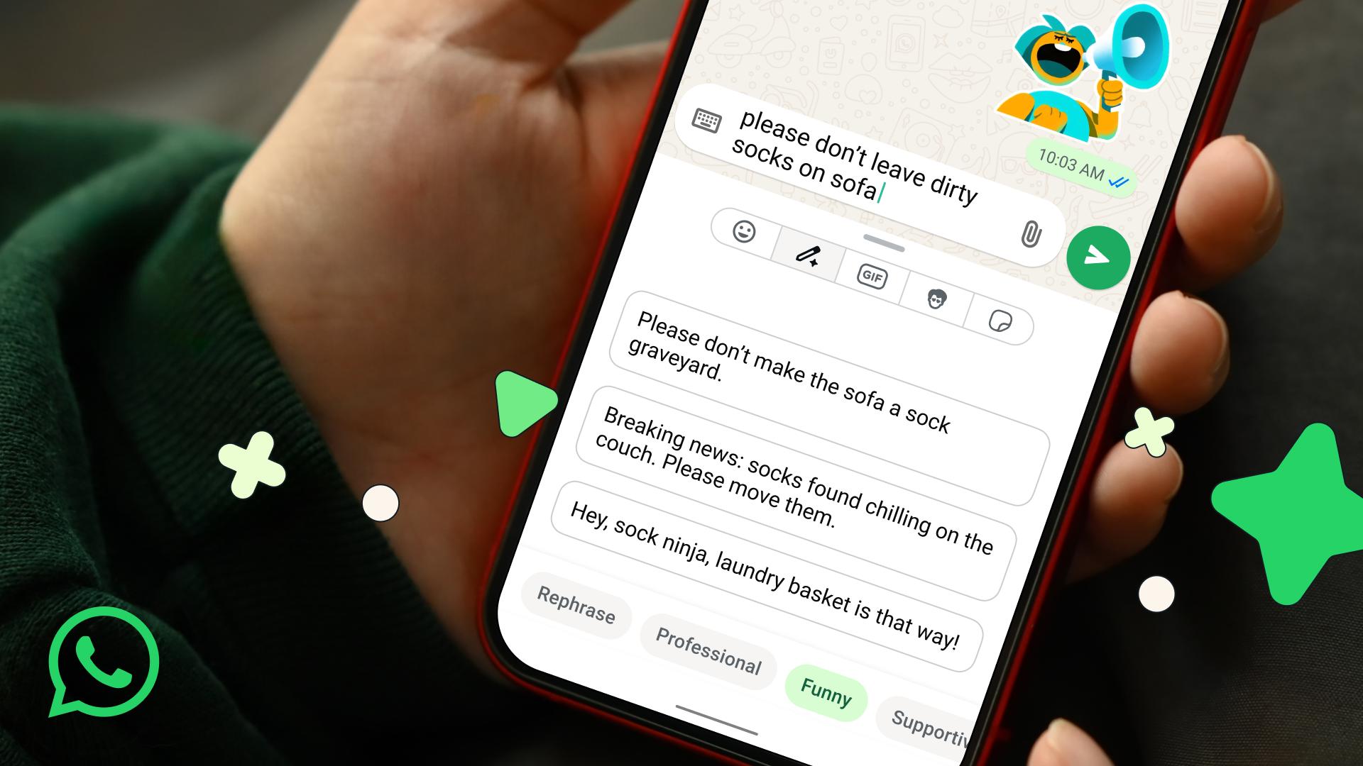 WhatsApp теперь умеет помогать писать сообщение пока только на английском В WhatsApp добавили Writing Help на базе Meta AI ИИ который умеет переписывать сообщения под разные стили и настроения Разработчики обещают что Meta не получит доступ ни к самому сообщению ни к переписке в целом так как Writing Help основан на технологии Private Processing Деятельность компании Meta Inc и её продуктов признана в России экстремистской и запрещена rozetked me news 41181