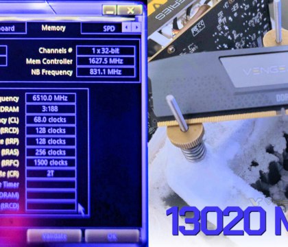 Оперативную память стандарта DDR5 впервые разогнали выше 13 000 МТ с Оверклокер с ником SaltyCroissant установил новый мировой рекорд в разгоне оперативной памяти стандарта DDR5 Ему удалось довести тактовую частоту модуля Corsair Vengeance объемом 24 ГБ до впечатляющей отметки в 6510 МГц что обеспечивает эффективную скорость передачи данных в 13 020 МТ с Тайминги имеют значения CL68 128 128 256 1500 2T
