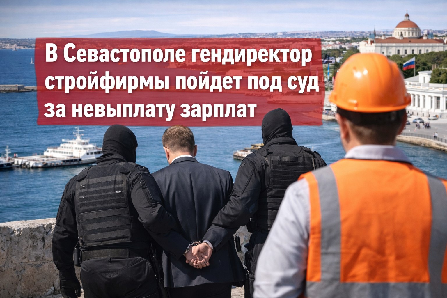 В Севастополе гендиректор стройфирмы пойдет под суд за невыплату зарплат Мужчина обвиняется в полной невыплате зарплаты двум сотрудникам инженеру сметчику и сварщику которые работали над реконструкцией общежитий СевГУ За несколько месяцев рабочие не получили около 430 тысяч рублей Благодаря вмешательству местной прокуратуры долг был полностью погашён Кроме того были выплачены задолженности ещё нескольким бывшим сотрудникам на общую сумму 1 5 млн рублей сообщили в ведомстве
